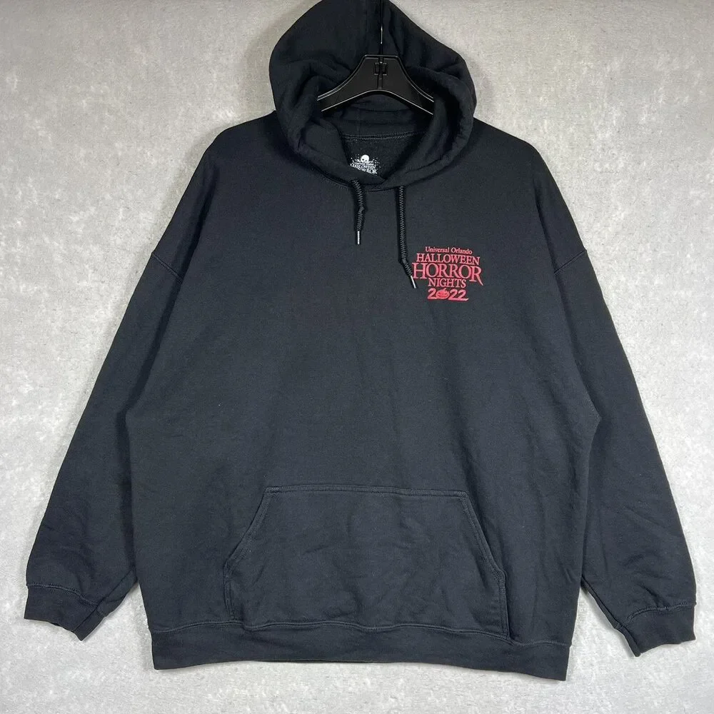 Universal Studios Hollywood Chucky SNITCHES GET STITCHES Men’s 2XL Black Hoodie